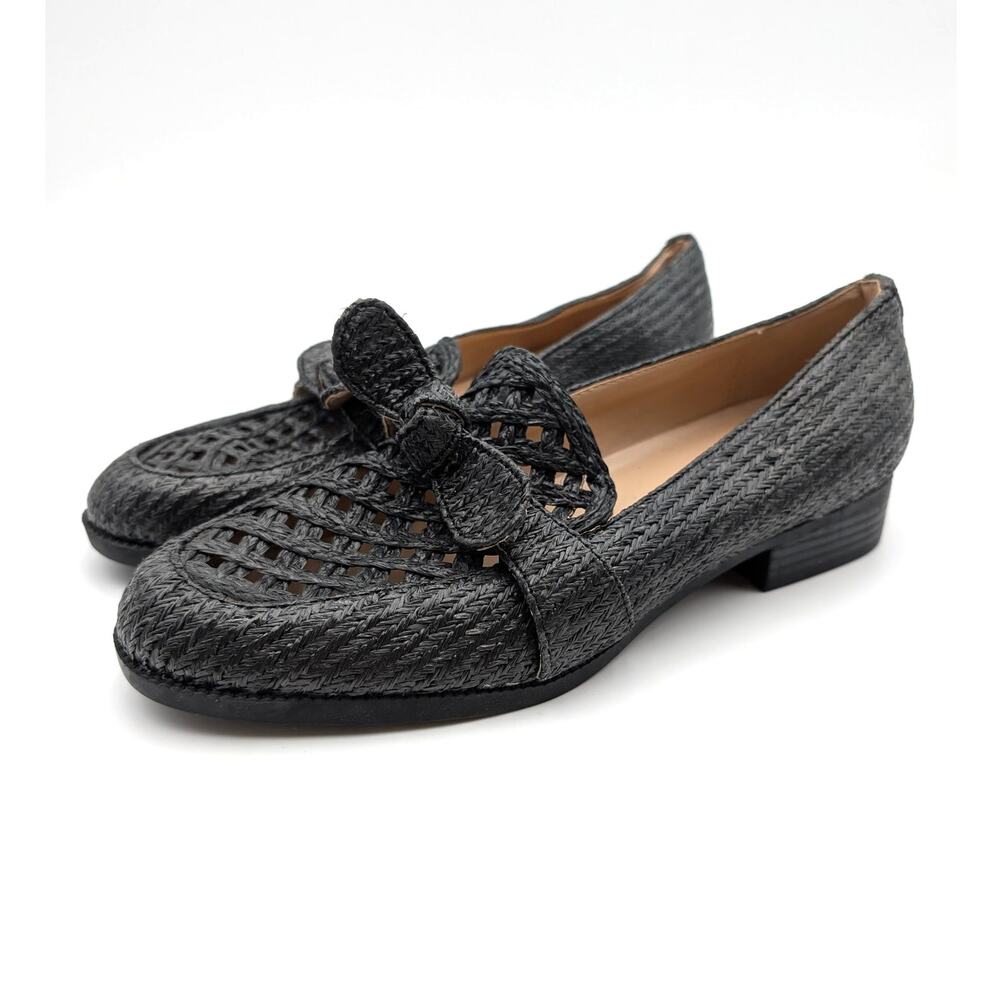 Bandolino Lilanaa Block Heel Bow Loafer Women's Black Size US7.5M EU38